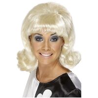 60's Flick Up Blonde Wig Costume Accessory 