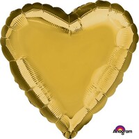 45cm Standard Heart HX Metallic Gold S15