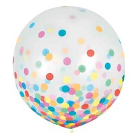 Latex Balloons 60cm and Confetti Multi-Coloured