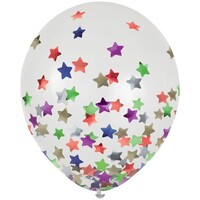 Latex Balloons 30cm and Confetti Stars