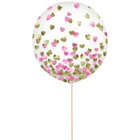 Latex Balloons 60cm and Confetti Hearts
