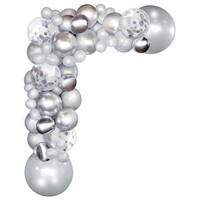 Balloon Garland Kit Silver with 70 Assorted Balloons