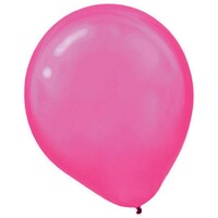 Latex Balloons Pearl 30cm 72 Pack Bright Pink