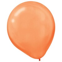 Latex Balloons Pearl 30cm 15 Pack Orange Peel