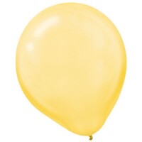 Latex Balloons Pearl 30cm 15 Pack Yellow