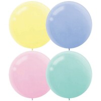 Latex Balloons 60cm 4 Pack Pastel Assorted