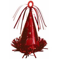 Party Hat Balloon Weight Red