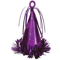Party Hat Balloon Weight Purple