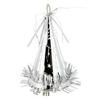 Party Hat Balloon Weight Silver
