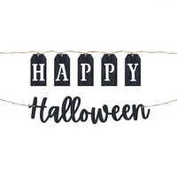 Halloween Classic Black and White MDF Banners