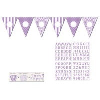 Lilac Personalized Pennant Banner