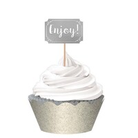 Cupcake Kit Silver Foil Hot Stamp and Glitter