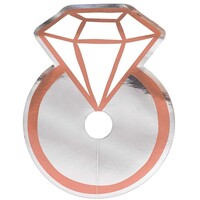 Navy Bride Diamond Rings Glass Tags