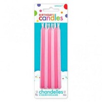 Birthday Taper Candle Pink 
