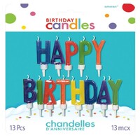 Happy Birthday Letter Candles Multi