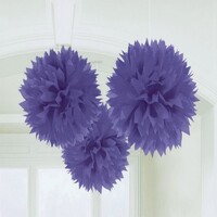 Fluffy Tissue Decorations New Purple