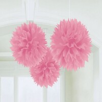 Fluffy Tissue Decorations New Pink