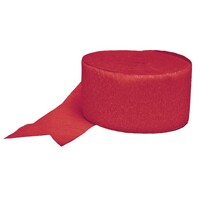 Crepe Streamers Holiday Red