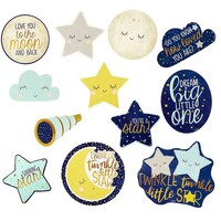 Twinkle Little Star Cardboard Cutouts Assorted Shapes and Sizes 