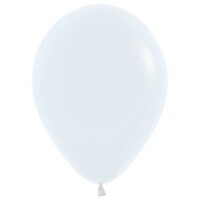 Sempertex 12cm Fashion White Latex Balloons 005, 50 Pack