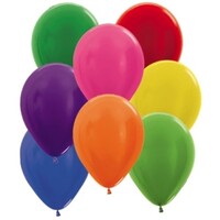 Sempertex 12cm Metallic Assorted Latex Balloons, 50PK
