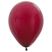 Sempertex 12cm Metallic Burgundy Latex Balloons 518, 50PK