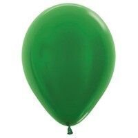 Sempertex 12cm Metallic Green Latex Balloons 530, 50PK