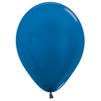 Sempertex 12cm Metallic Blue Latex Balloons 540, 50PK