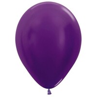 Sempertex 12cm Metallic Purple Violet Latex Balloons 551, 50 Pack