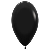 Sempertex 45cm Fashion Black Latex Balloons 080, 6 Pack