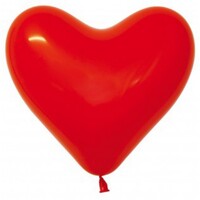 Sempertex 28cm Hearts Fashion Red Latex Balloons, 12 Pack