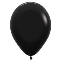 Sempertex 30cm Fashion Black Latex Balloons 080, 100 Pack