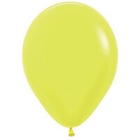 Sempertex 30cm Neon Yellow Latex Balloons, 100PK