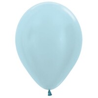 Sempertex 30cm Satin Pearl Blue Latex Balloons 440, 100PK