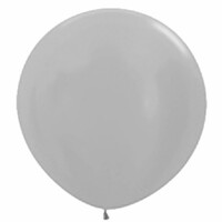 Sempertex 90cm Satin Pearl Silver Latex Balloons 481, 2 Pack
