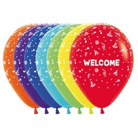 Sempertex 30cm Welcome Fashion Assorted Latex Balloons, 12PK