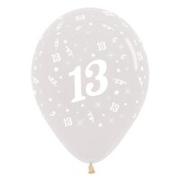 Sempertex 30cm Age 13 Crystal Clear Latex Balloons, 25PK