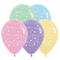 Sempertex 30cm Anniversary Pastel Assorted Latex Balloons, 25PK
