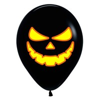 Sempertex 30cm Bright Pumpkin Scary Faces Latex Balloons