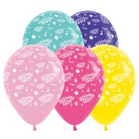 Sempertex 30cm Birthday Girl Fashion Assorted Latex Balloons, 25PK