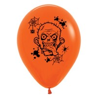 Sempertex 30cm Zombie Horror Fashion Orange Latex Balloons, 6PK
