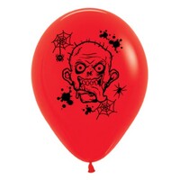 Sempertex 30cm Zombie Horror Fashion Red Latex Balloons, 6PK