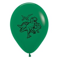 Sempertex 30cm Dinosaurs Fashion Forest Green Latex Balloons, 6PK