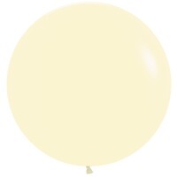 Sempertex 60cm Pastel Matte Yellow Latex Balloons 620, 3PK