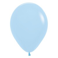 Sempertex 30cm Pastel Matte Blue Latex Balloons 640, 100PK