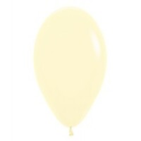 Sempertex 12cm Pastel Matte Yellow Latex Balloons 620, 50PK