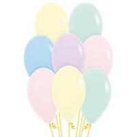 Sempertex 30cm Pastel Matte Assorted Latex Balloons, 25PK