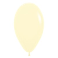 Sempertex 30cm Pastel Matte Yellow Latex Balloons 620, 25PK