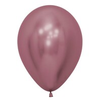 Sempertex 30cm Metallic Reflex Pink Latex Balloons 909, 12PK