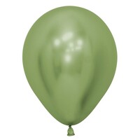 Sempertex 30cm Metallic Reflex Lime Green Latex Balloons 931, 50 Pack
